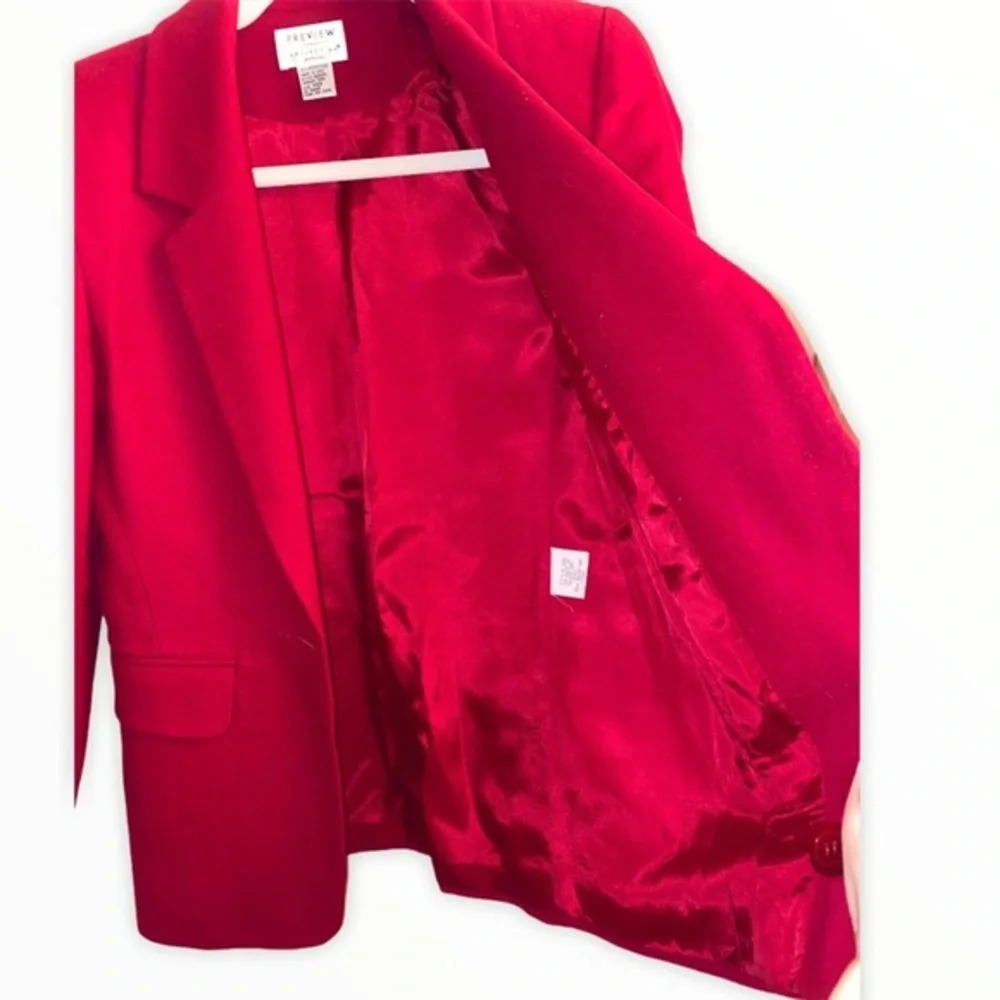 Preview‎ Collection Red Wool Blazer​ - Picture 5 of 11
